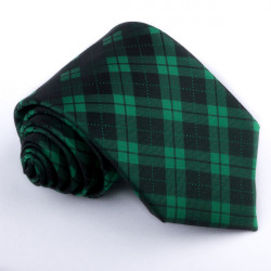 Pánská zelená kravata károvaná Greg 95013